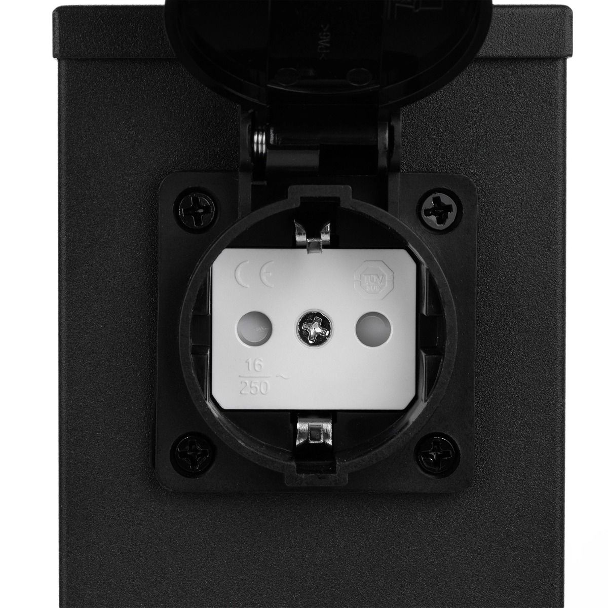 Außenpfahl mit Steckdose – Stehend – 230V – 22 cm – 2x geerdete Außensteckdose