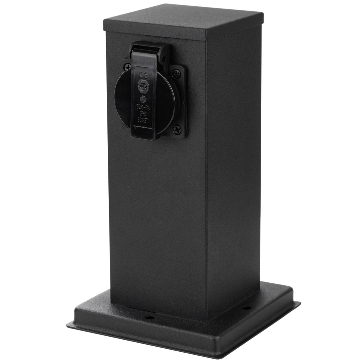 Außenpfahl mit Steckdose – Stehend – 230V – 22 cm – 2x geerdete Außensteckdose