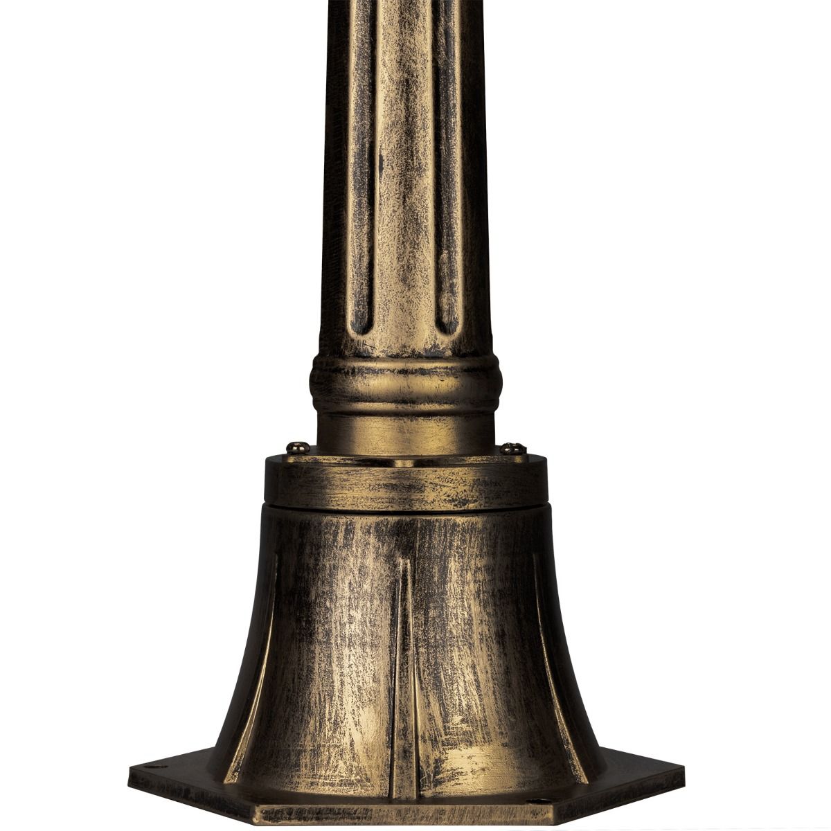 Gartenleuchte – Niedrige Außenlaterne auf Pfahl – 1 m hoch – E27 – Patina