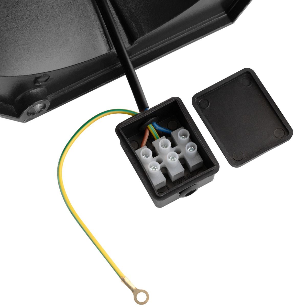 Gartenlaterne – Außenlampe auf Mast – E27 – 1 m hoch – Schwarz