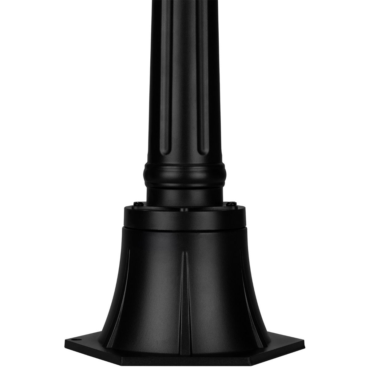 Gartenlaterne – Außenlampe auf Mast – E27 – 1 m hoch – Schwarz