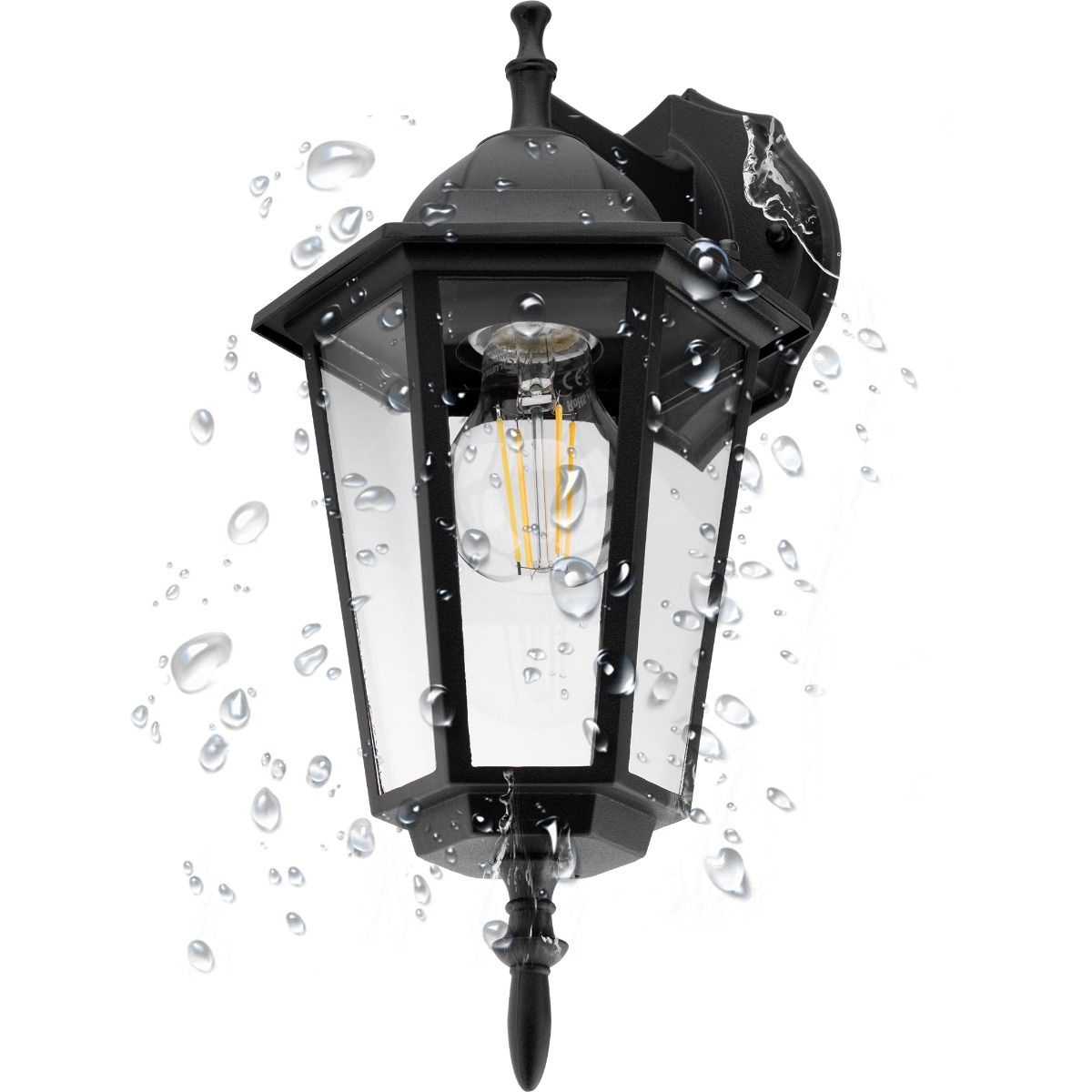 Außenwandlampe Laterne – Außenbeleuchtung mit E27-Fassung