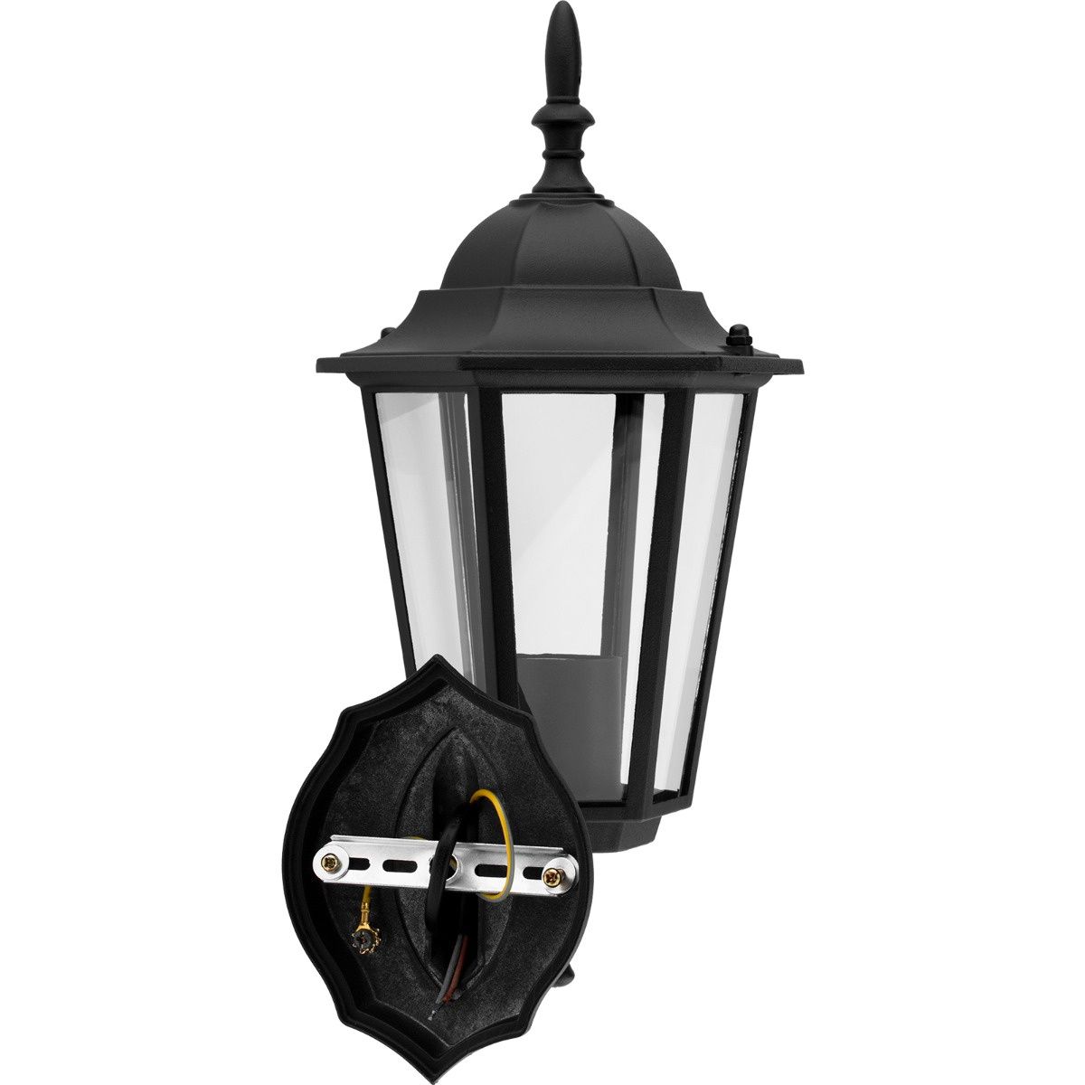 Klassische Außenfassadenlampe – Schwarz, E27 Wandlaterne