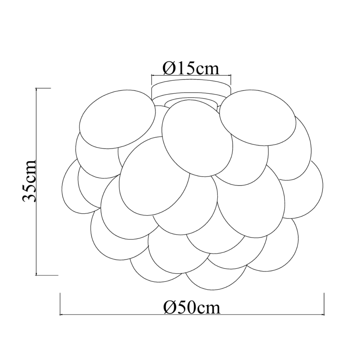 Deckenleuchte Grape – Moderne Amberglaslampe