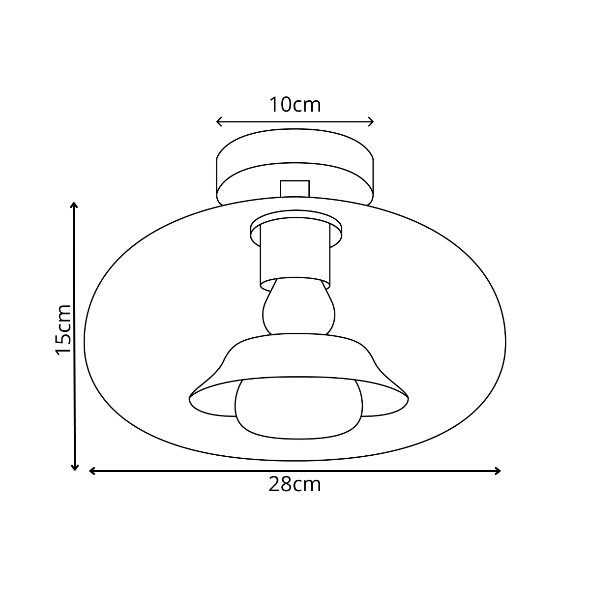 Design-Deckenleuchte Art Deco Schwarz Rauchglas