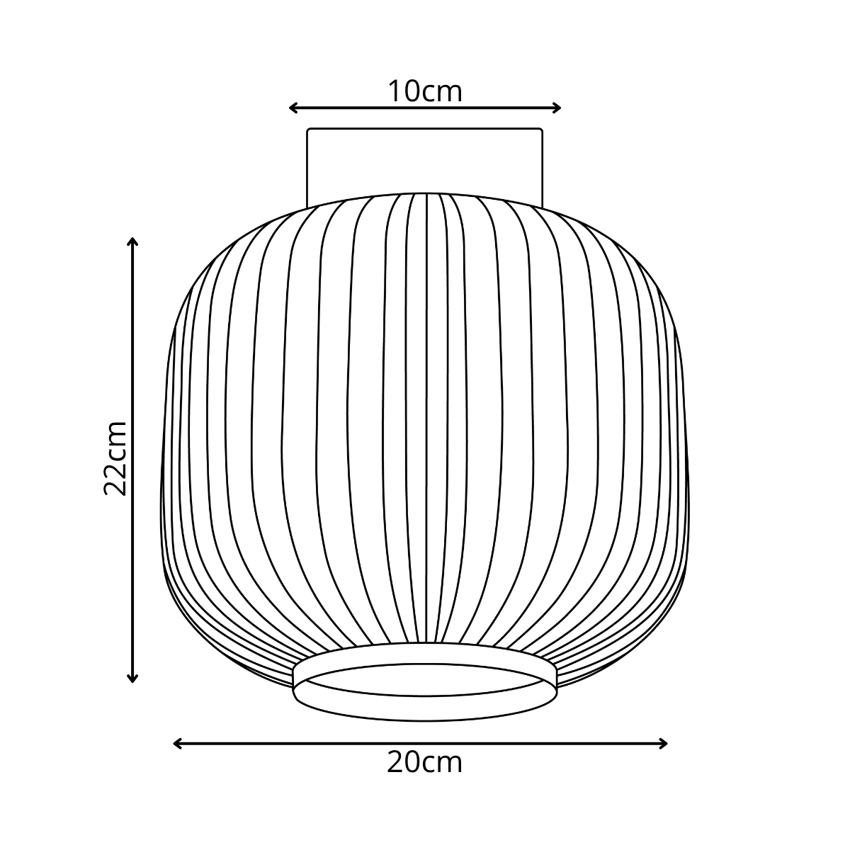 Runde Deckenleuchte – Rauch