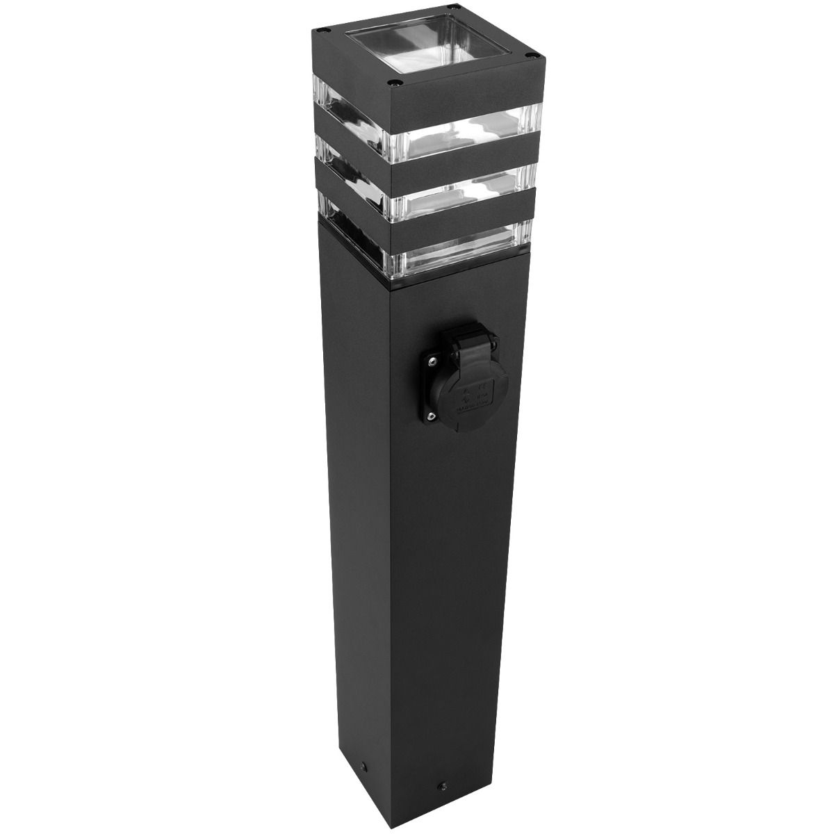 Gartenlampe - Stehende Außenlampe auf Mast - 60 cm - E27-Fassung - LED geeignet