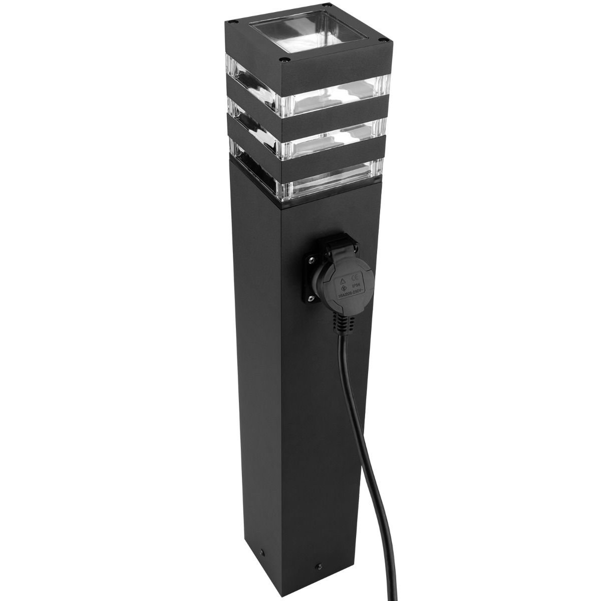 Gartenlampe - Stehende Außenlampe auf Mast - 60 cm - E27-Fassung - LED geeignet