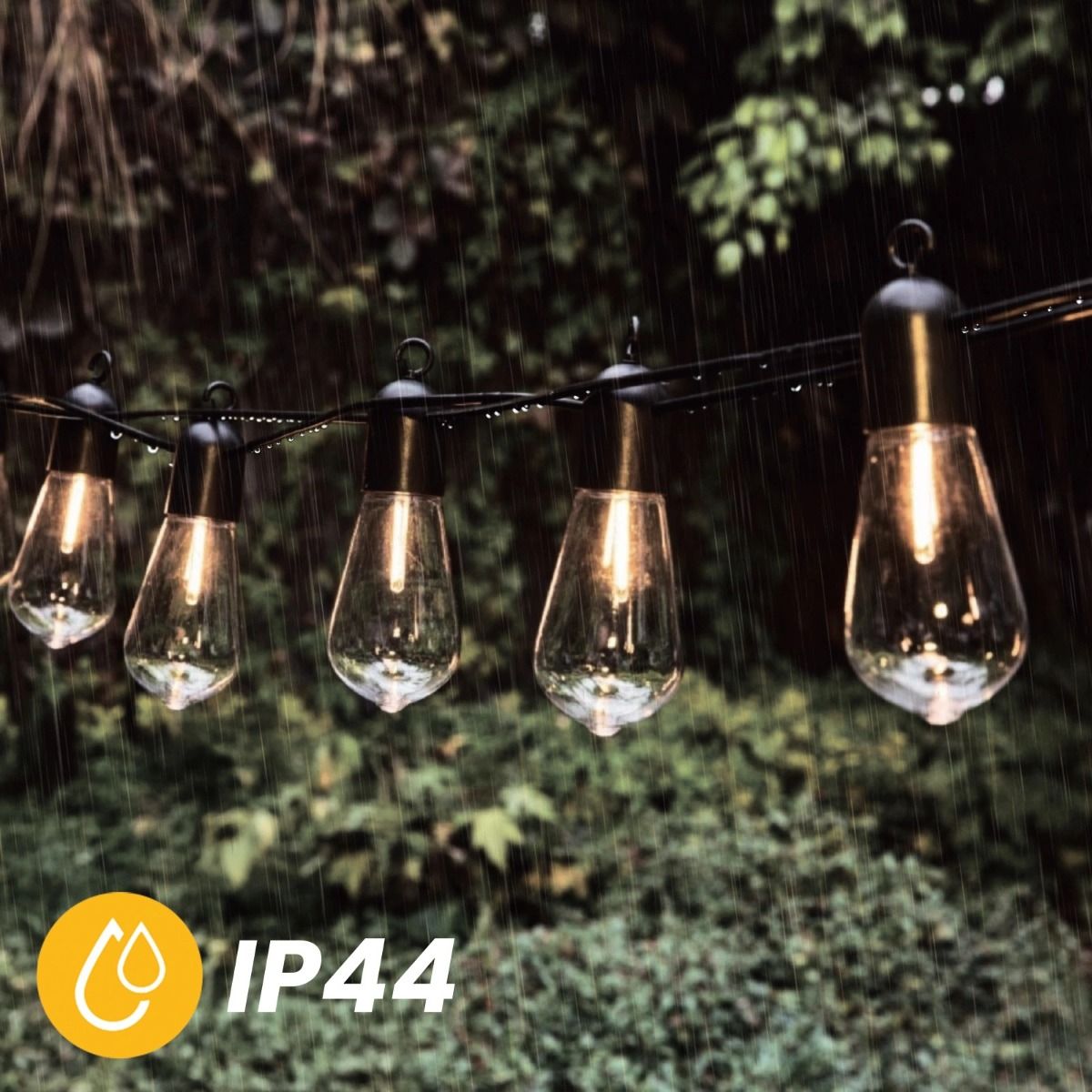 Solar-Lichterkette – 30 LEDs – 9,8 m – 2700K warmweiß – Mit Fernbedienung