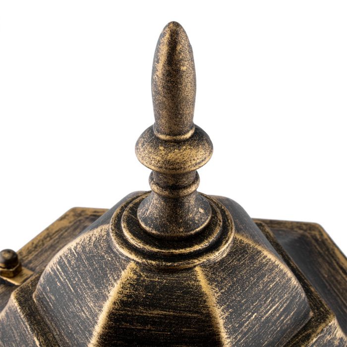 Gartenleuchte Außen – Niedrige stehende Laterne 40 cm – Aluminium – Antikgold