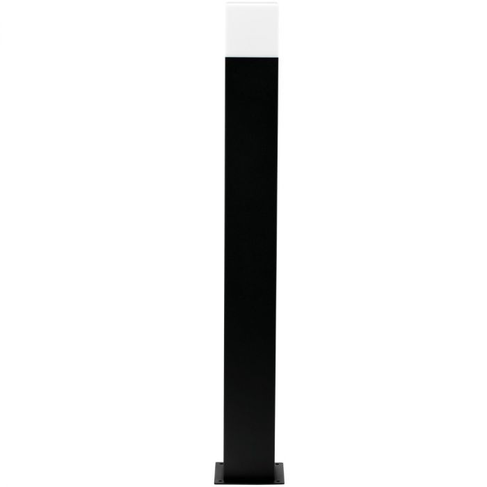 Gartenlampe für draußen – Quadratischer Standmast 74cm – Schwarz – E27-Fassung