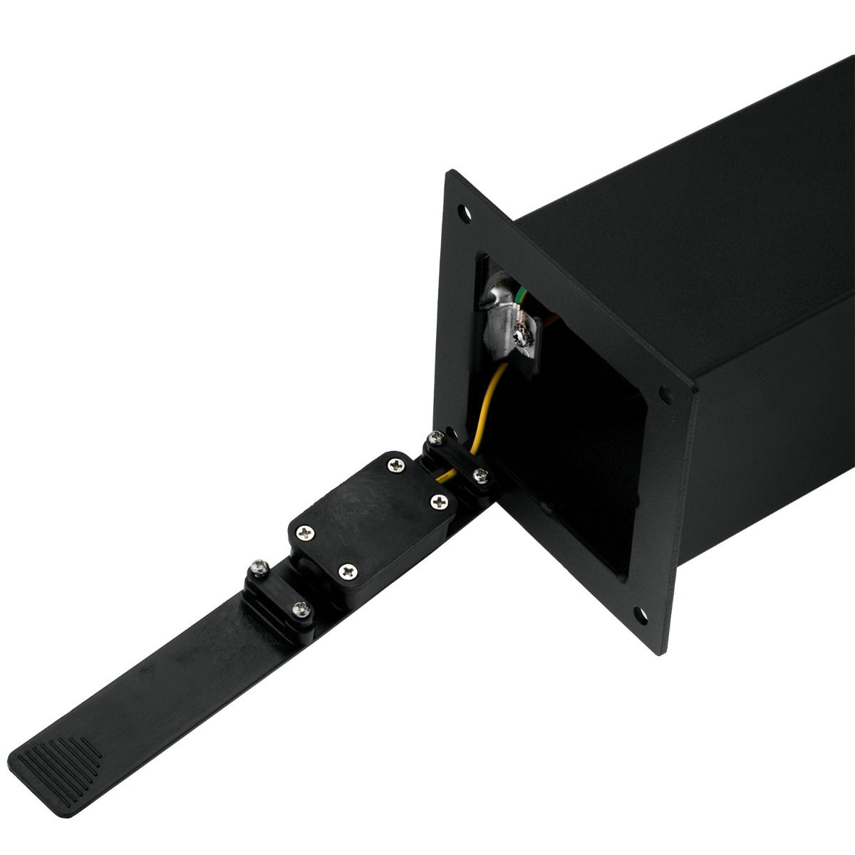 Gartenlampe für draußen – Quadratischer Standmast 74cm – Schwarz – E27-Fassung