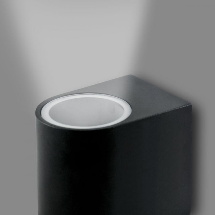Außenwandleuchte UP & DOWN – Garten-Fassadenleuchte GU10 Schwarz
