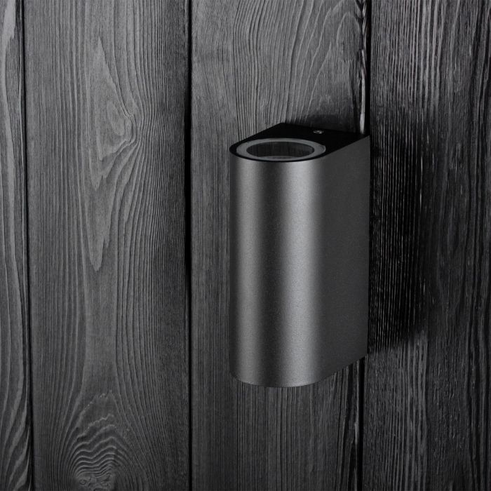 Außenwandleuchte UP & DOWN – Garten-Fassadenleuchte GU10 Schwarz