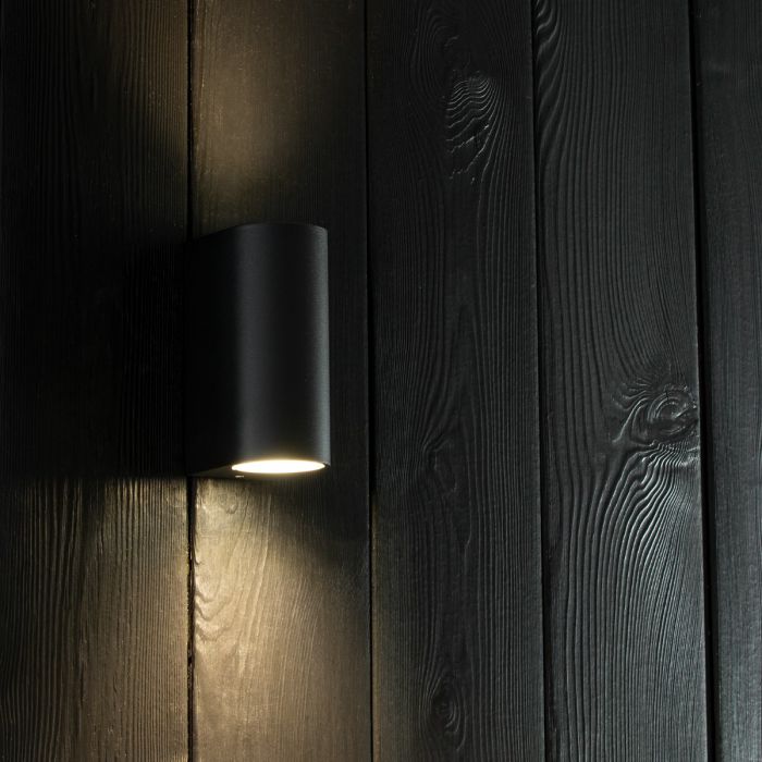 Außenwandlampe UP & DOWN – Garten-Außenwandleuchte GU10 Schwarz