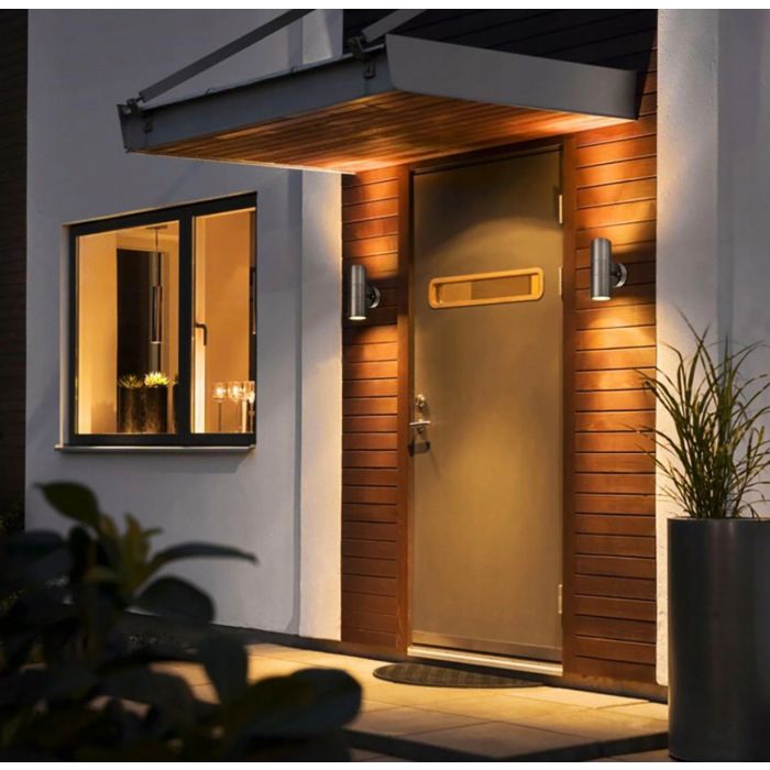Außenwandleuchte Up & Down – Fassadenlampe mit GU10-Fassung, LED-kompatibel, IP44