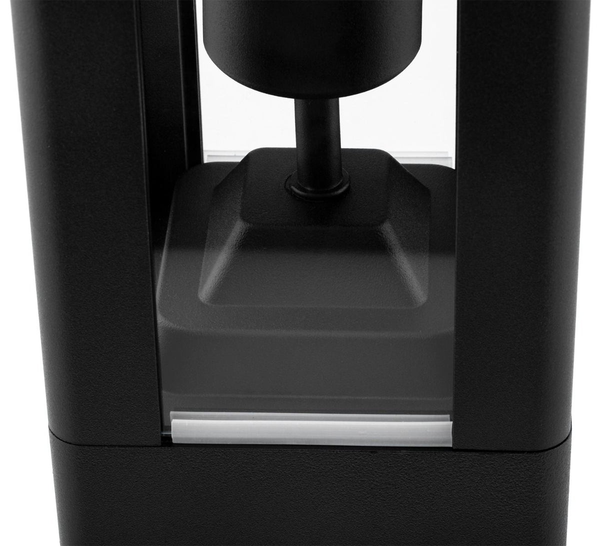 Gartenmastlampe für den Außenbereich - Schwarzes Aluminium und Glas - 50 cm - E27-Fassung - Stehende Gartenbeleuchtung