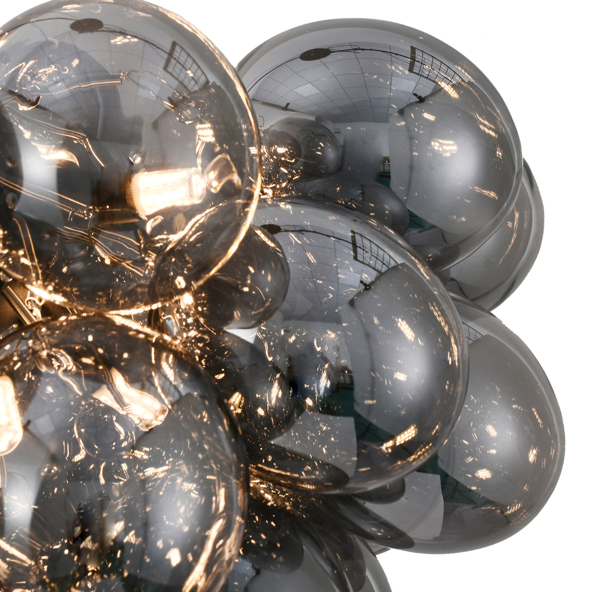 Hängeleuchte Grape – Schwarz mit Rauchglas