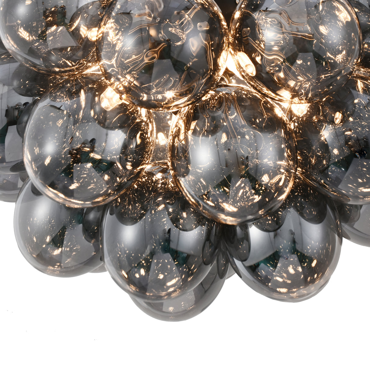 Hängeleuchte Grape – Schwarz mit Rauchglas