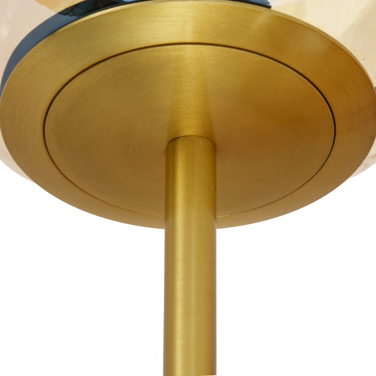 Tischlampe Linda - Messing mit Amberglas - 2-flammig
