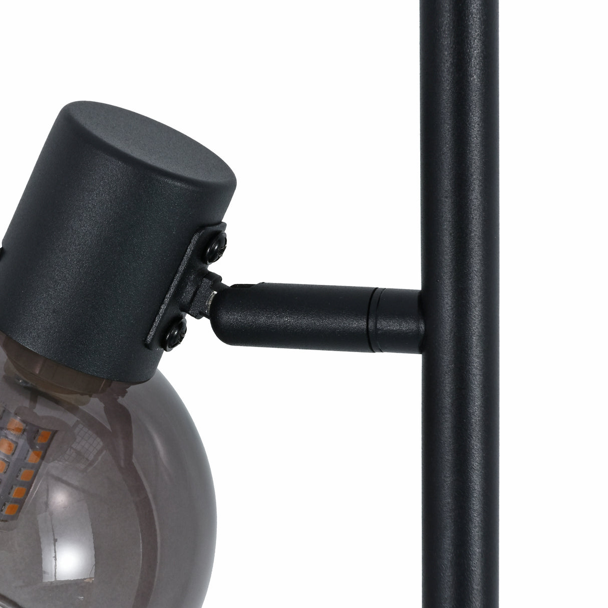 Stehleuchte Fleur - Schwarz mit Rauchglas - 3-flammig