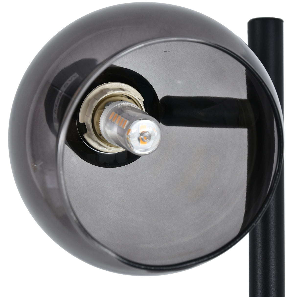 Stehleuchte Fleur - Schwarz mit Rauchglas - 3-flammig