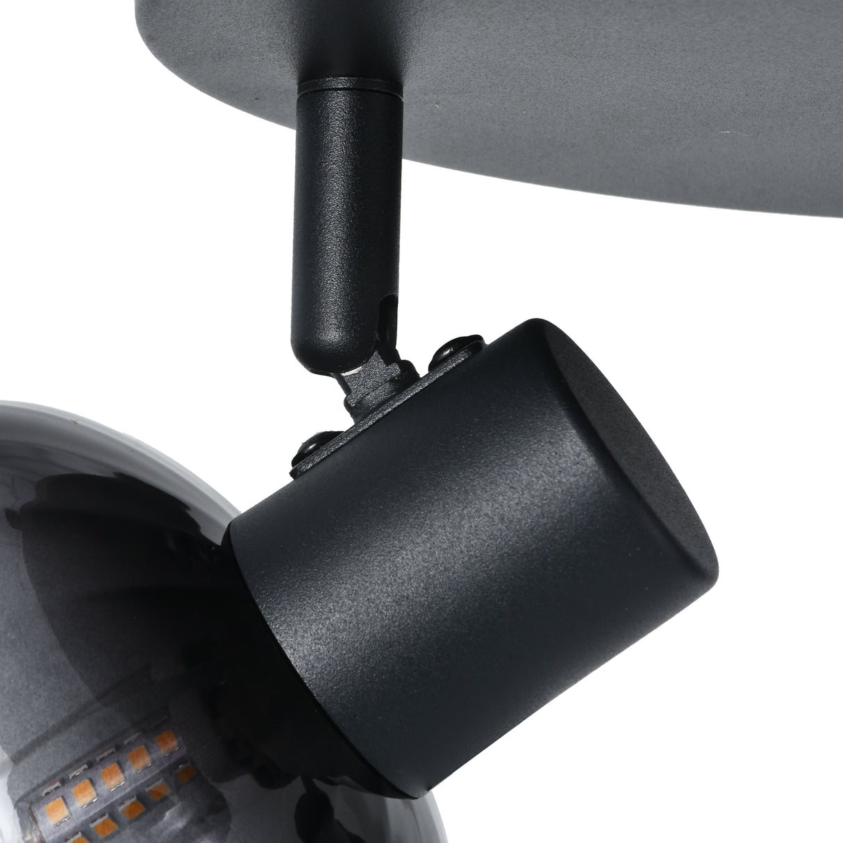 Deckenleuchte Schwarz - 3 Rauchglaskugeln - Yaro