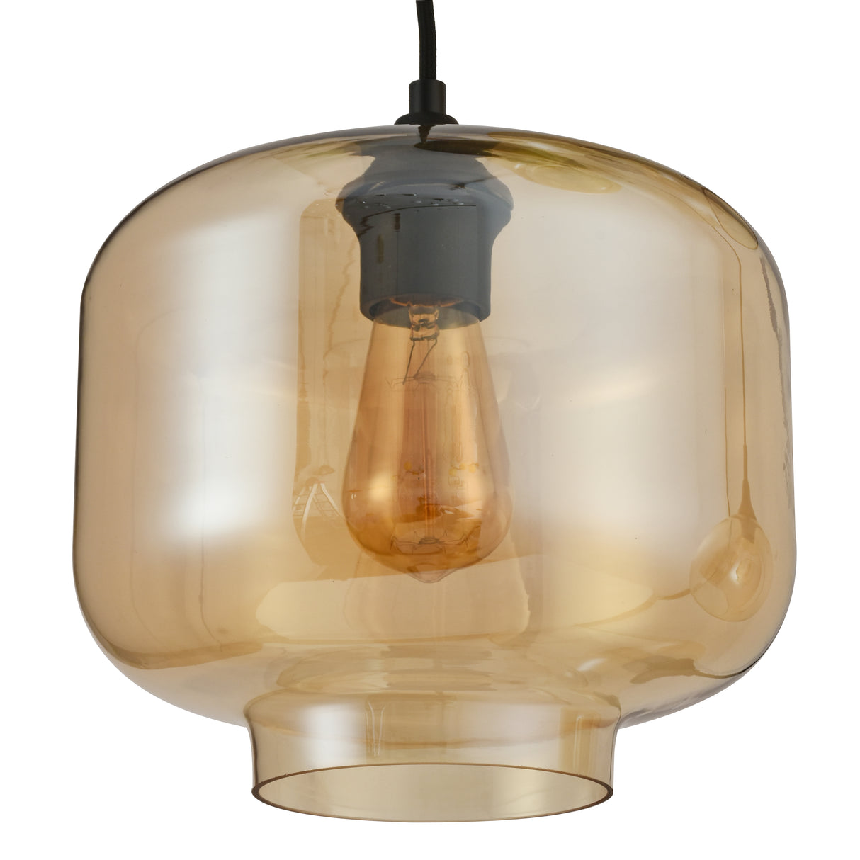 Hängeleuchte 5-flammig Bernstein Rund