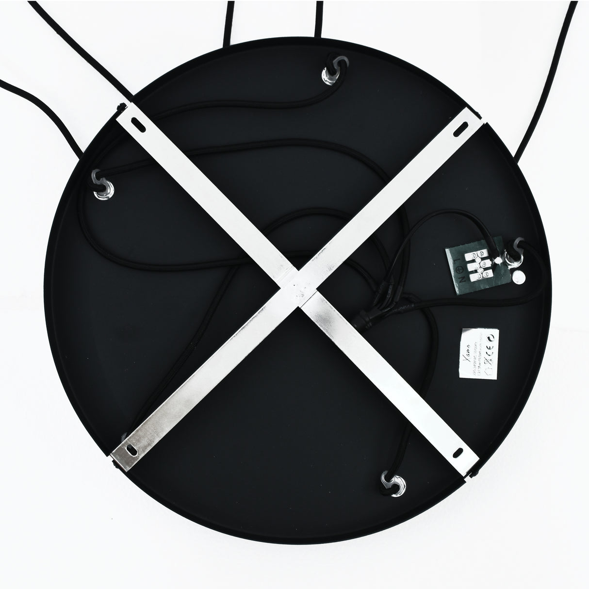 Hängelampe Sanne – Schwarz mit Rauchglas und Messing – 5 Lichtquellen