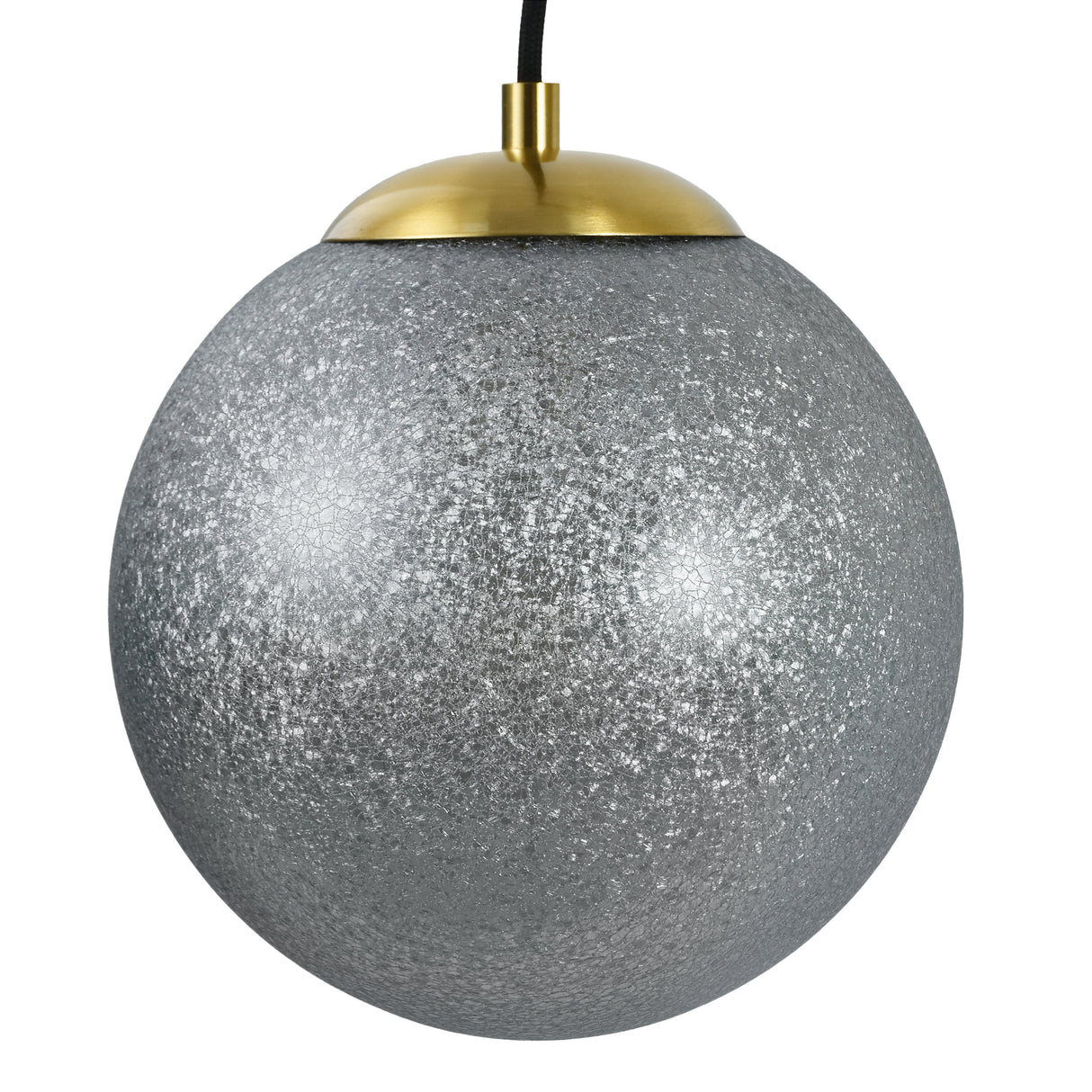 Hängelampe Noor – 5 farbige Kugeln mit Schwarz/Messing