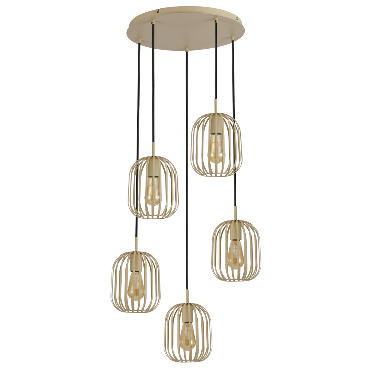 Hängeleuchte - Beige - 5-flammig - Wohnzimmer - Esszimmer - Nova