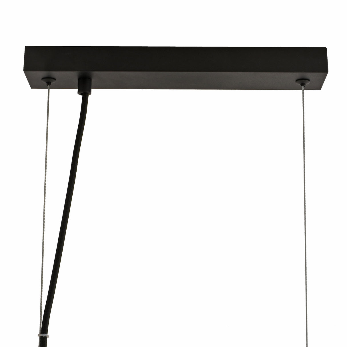 Goldene Hängelampe mit bernsteinfarbenen Glaskugeln – 9-flammige Hängelampe mit langer Deckenplatte