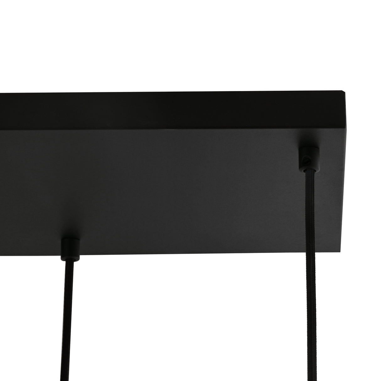 Hängelampe Schwarz mit Rauchglas Oval 8-flammig