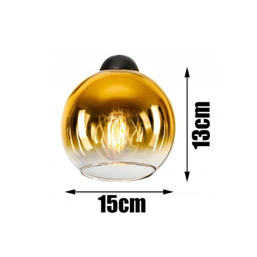 Gouden plafondlamp industrieel met 3 bollen voor woonkamer