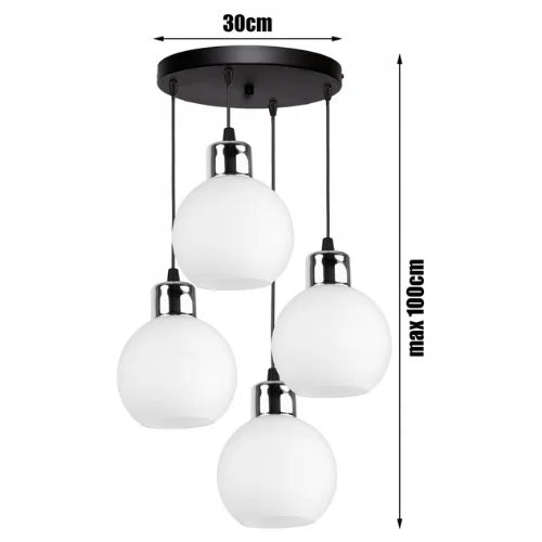 witte hanglamp 4 lampen boven eettafel woonkamer keuken