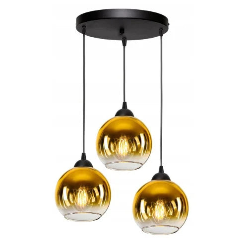 3-lichts hanglamp goud industrieel voor eettafel gebruik