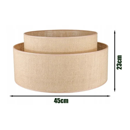 Beige staande lamp voor woonkamer met stoffen kap