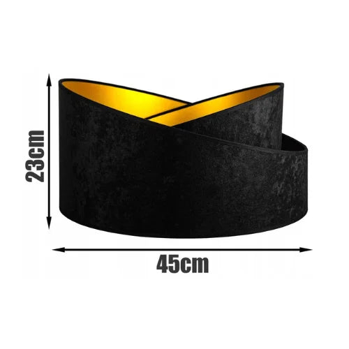 vloerlamp stoffen kap zwart goud voor woonkamer of hal