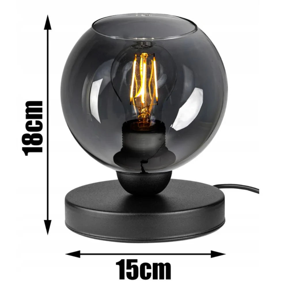 tafellamp industrieel zwart smoke woonkamer bureau