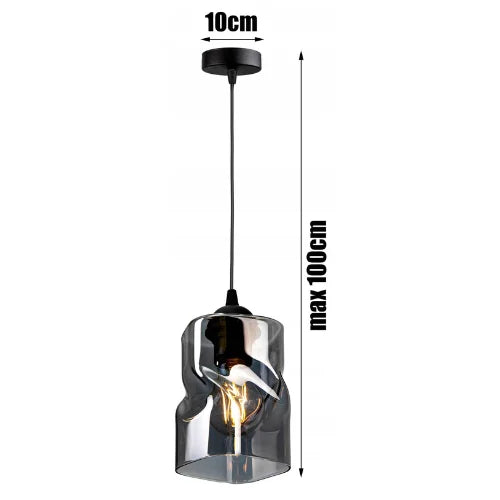 Zwarte industriële hanglamp Twistlux voor keukeneiland