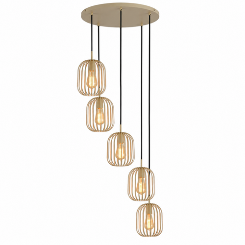 Hängeleuchte - Beige - 5-flammig - Wohnzimmer - Esszimmer - Nova