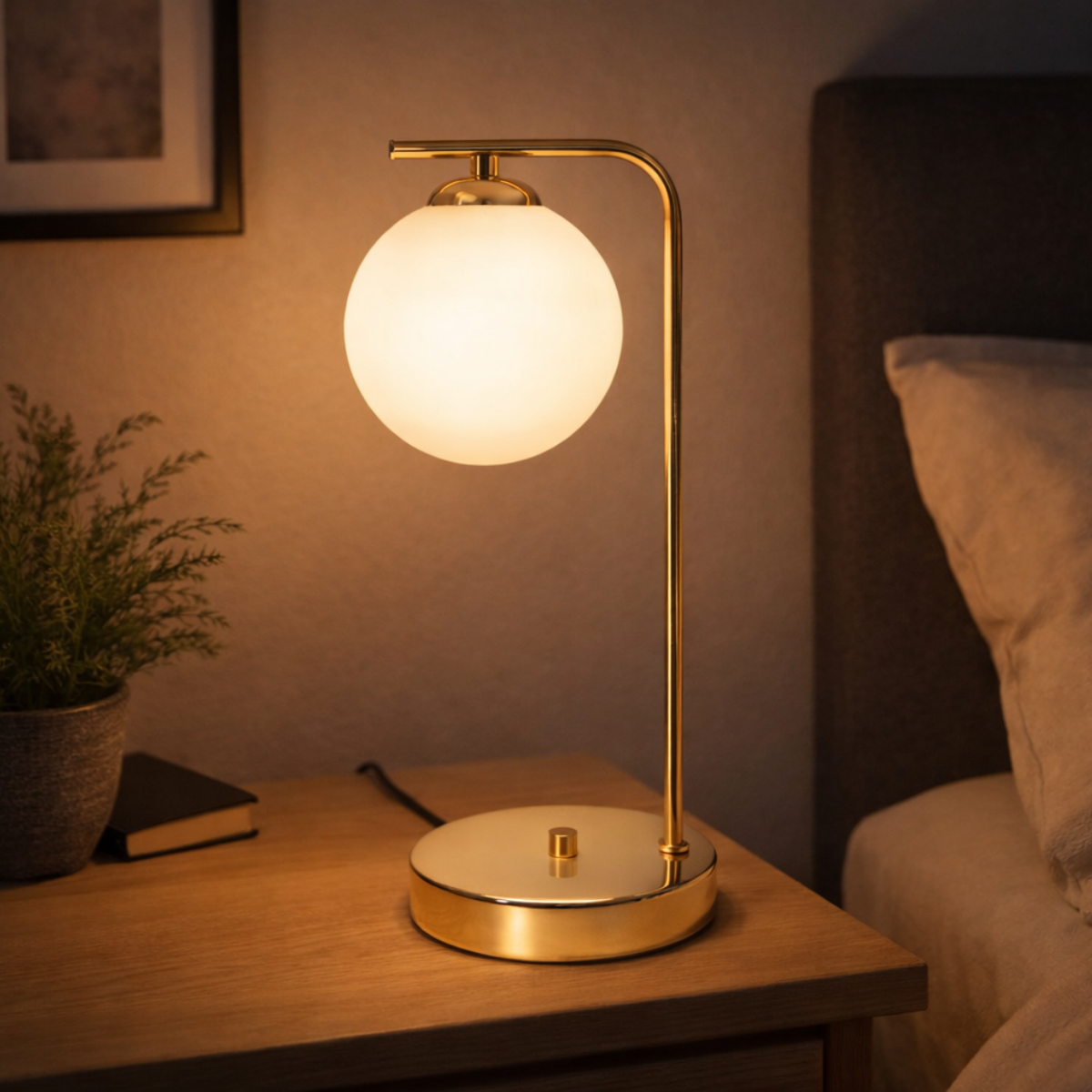 Industrielle Tischlampe „Golden“