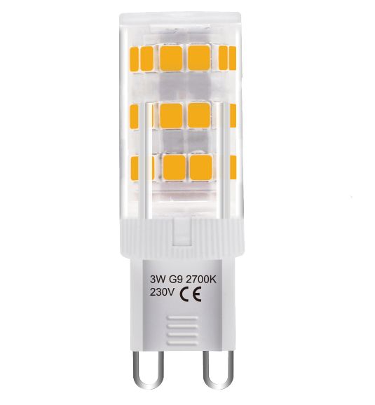 Set mit 5 G9 LED-Lampen – 3-Stufen, 3W, 250 lm, warmweiß 2700K