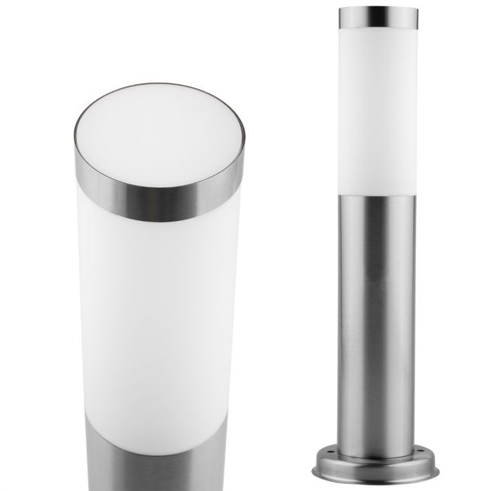 Stehende Außenleuchte – E27-Fassung – Edelstahl – 45 cm