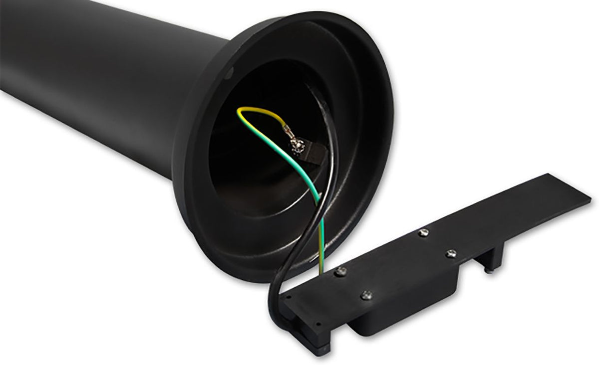 Schwarze Gartenpfahlleuchte – E27 Außenbeleuchtung, 65 cm