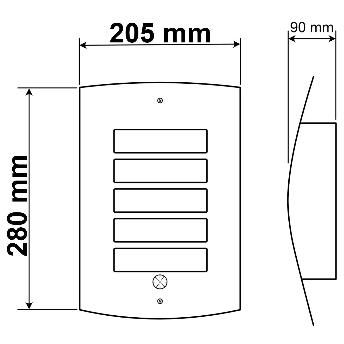 Wandleuchte mit Bewegungs- und Dämmerungssensor – E27-Fassung – Außenbereich