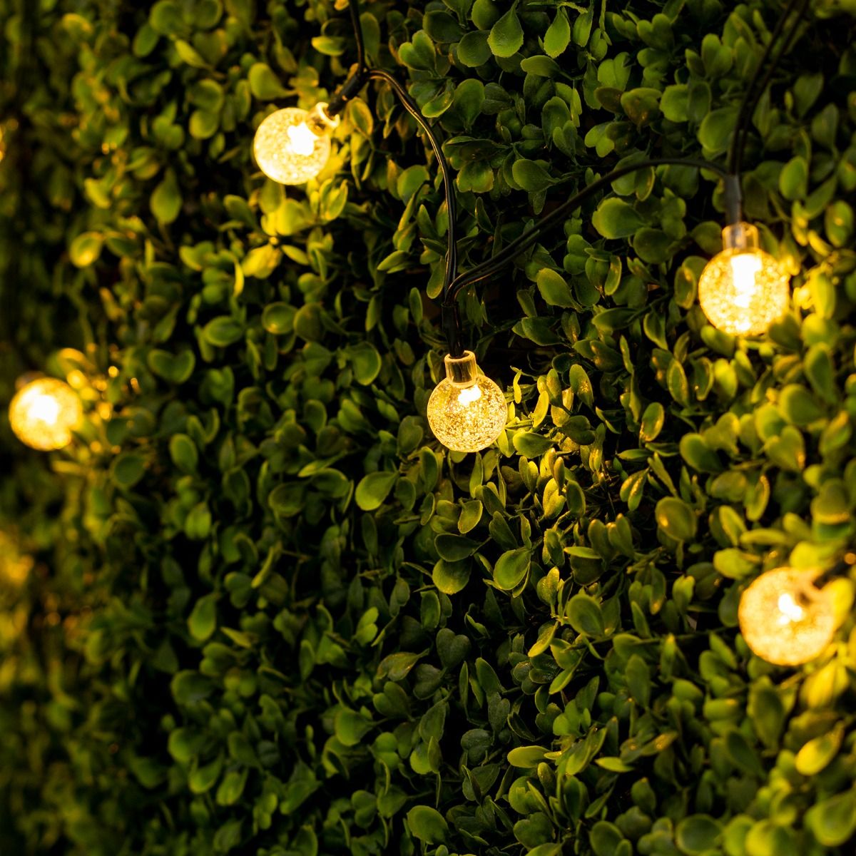 Gartengirlande – 100x LED Kugeln – 21,8m – Warmweiß 3000K – Dekorativ & Wetterfest