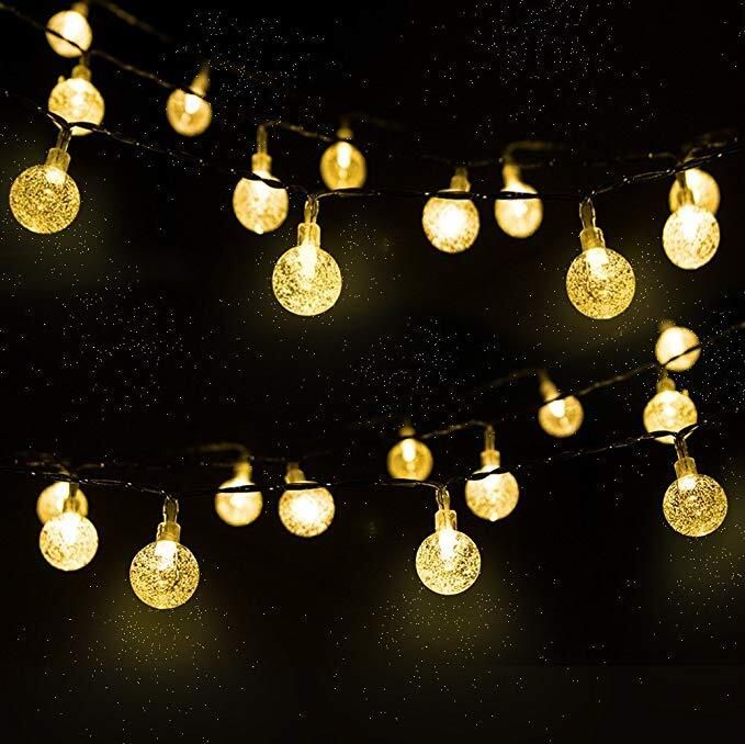 Gartengirlande – 100x LED Kugeln – 21,8m – Warmweiß 3000K – Dekorativ & Wetterfest