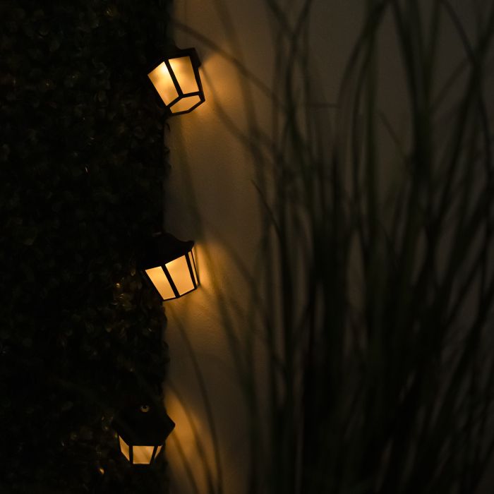 10 LED-Laternen – 3,8 m – Warmweiß 3000K – Dekorativ & Wetterfest