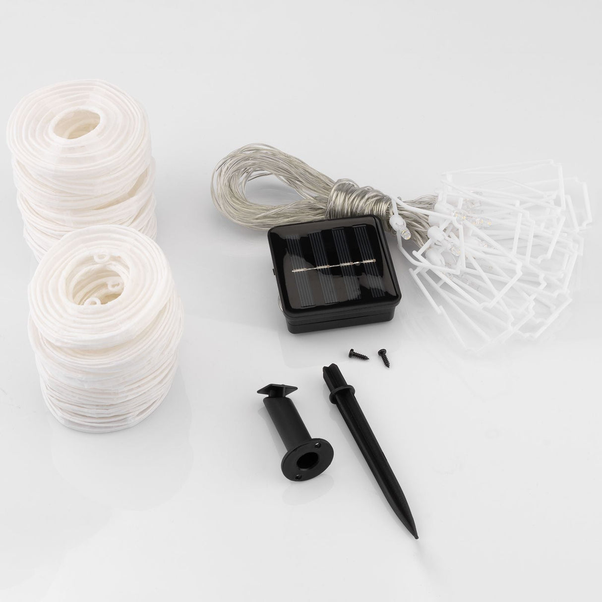 Solar-Gartenlichterkette – 20 LED-Laternen – 7,59 m – Warmweiß 3000K